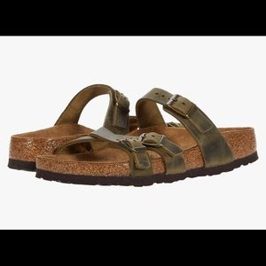 Birkenstock Franca Oiled Leather Sandal Jade